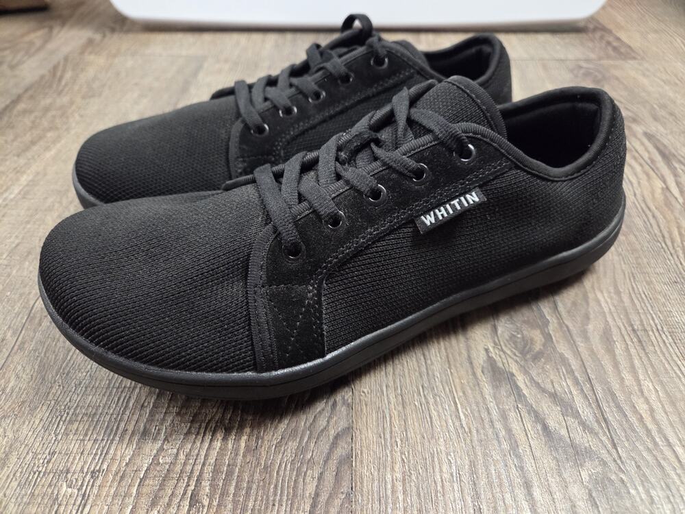WHITIN Men’s Barefoot Shoe 43 Black Minimalist Zero Drop Trail Runner Flexible